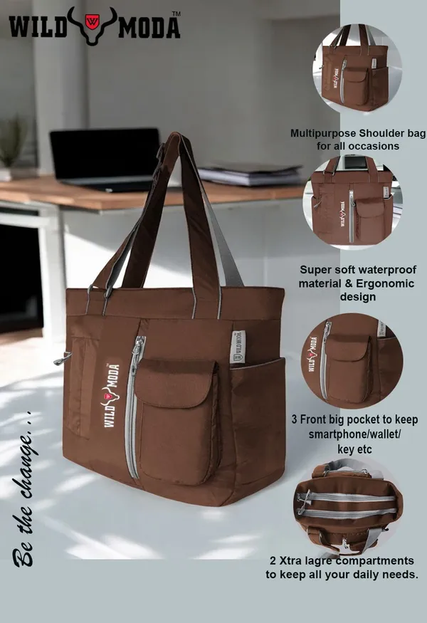 Beige_Polyester_Solid_Zip_Closure_Shoulder_Bag_For_Women_(36_X_28_Cm)