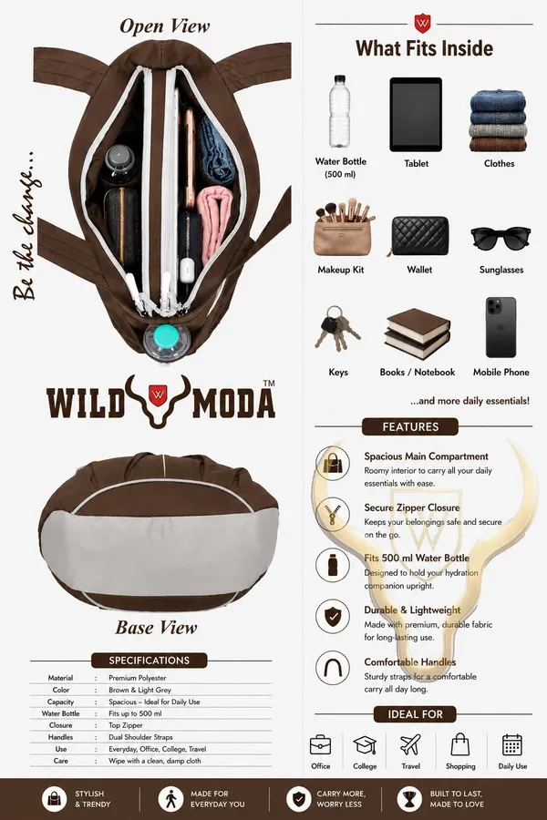 Brown_Polyester_Zip_Closure_Shoulder_Bag_For_Women_(28_X_34_Cm)