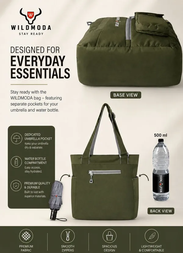 Green_Polyester_Solid_Zip_Closure_Shoulder_Bag_For_Women_(36_X_28_Cm)