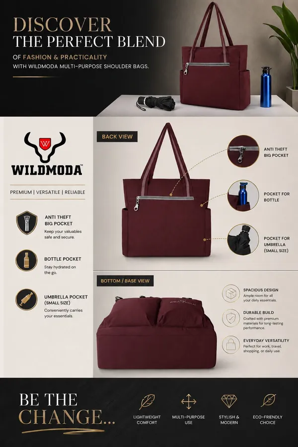 Maroon_Polyester_Zip_Closure_Shoulder_Bag_For_Women_(34_X_32_Cm)