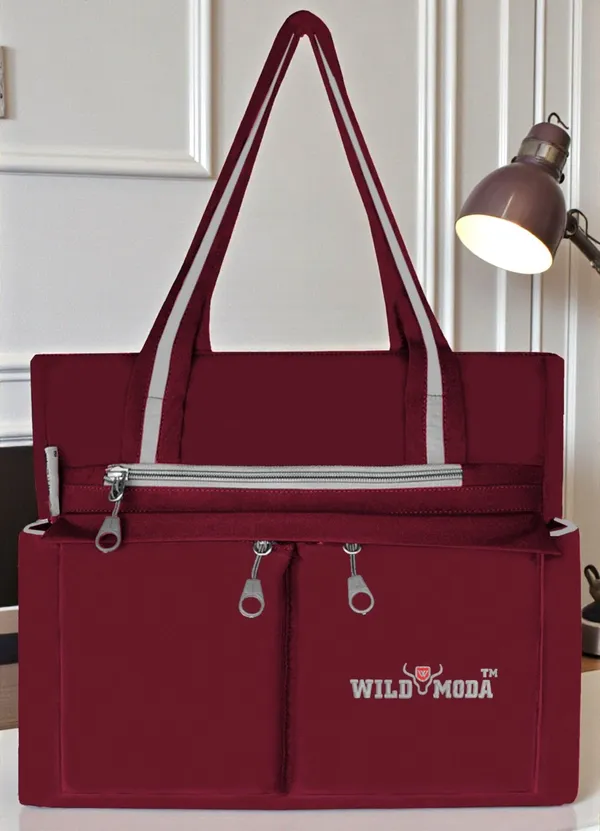 Maroon_Polyester_Zip_Closure_Shoulder_Bag_For_Women_(34_X_32_Cm)