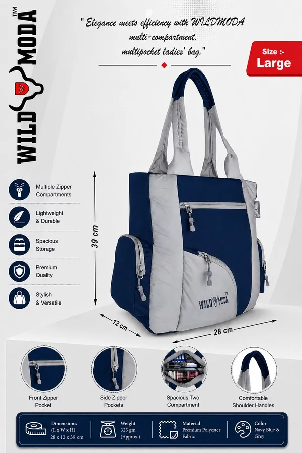 Blue_Polyester_Solid_Zip_Closure_Tote_For_Women_(39_X_32_Cm)