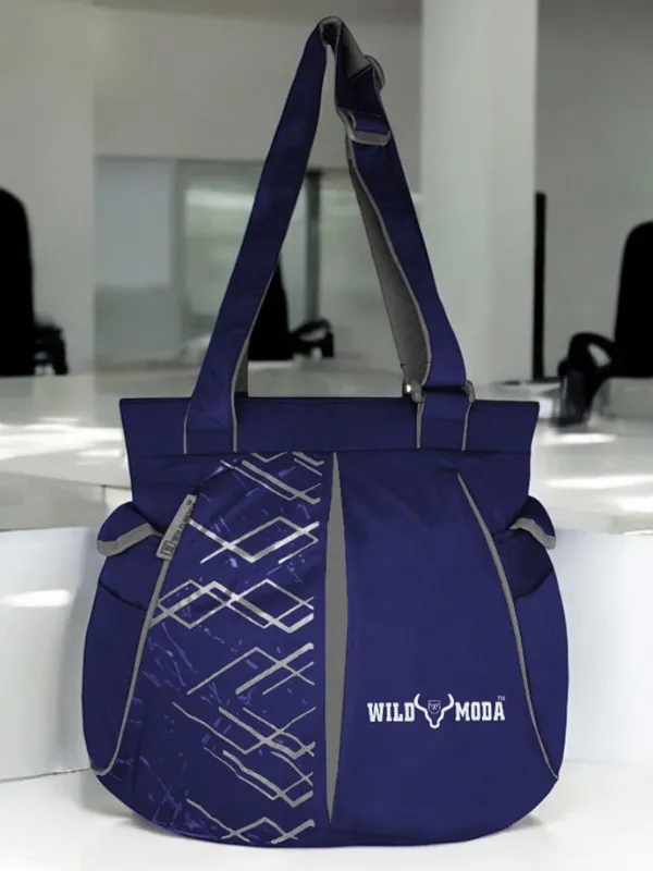 Blue_&_Grey_Polyester_Printed_Zip_Closure_Shoulder_Bag_For_Women_(31_X_33_Cm)