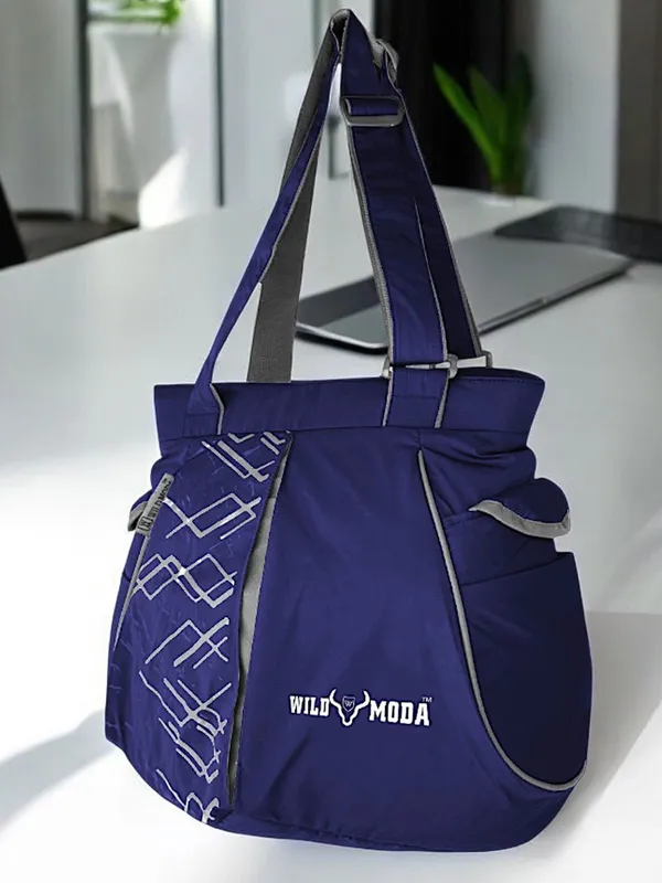 Blue_&_Grey_Polyester_Printed_Zip_Closure_Shoulder_Bag_For_Women_(31_X_33_Cm)