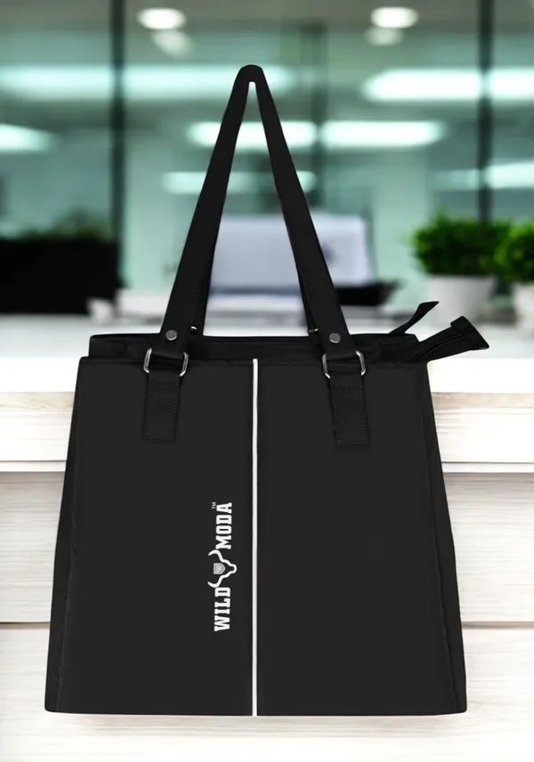 Black_Polyester_Zip_Closure_Shoulder_Bag_For_Women_(35_X_34_Cm)
