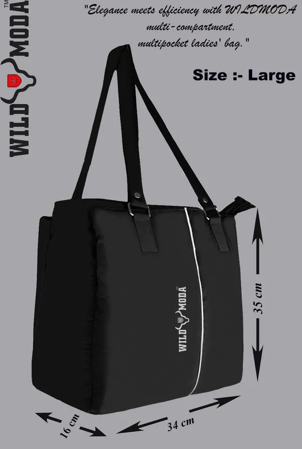 Black_Polyester_Zip_Closure_Shoulder_Bag_For_Women_(35_X_34_Cm)