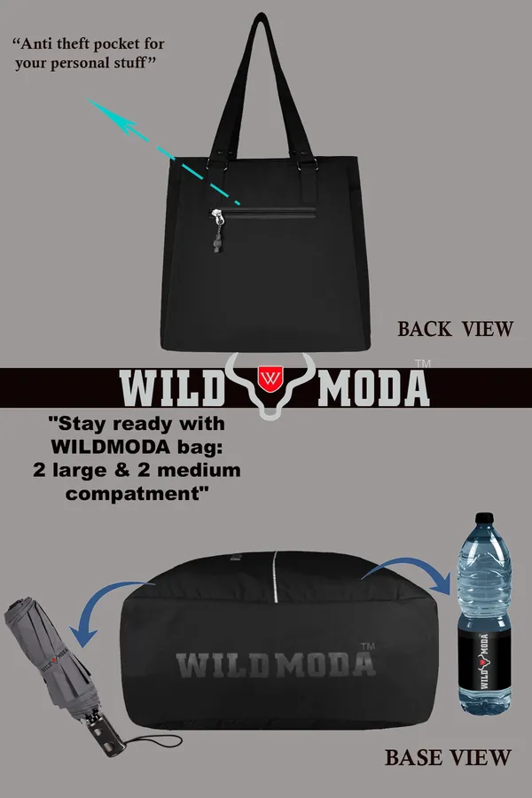 Black_Polyester_Zip_Closure_Shoulder_Bag_For_Women_(35_X_34_Cm)