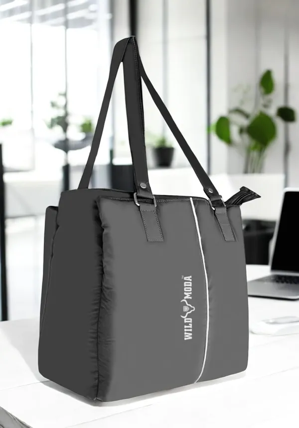 Grey_Polyester_Zip_Closure_Shoulder_Bag_For_Women_(35_X_34_Cm)