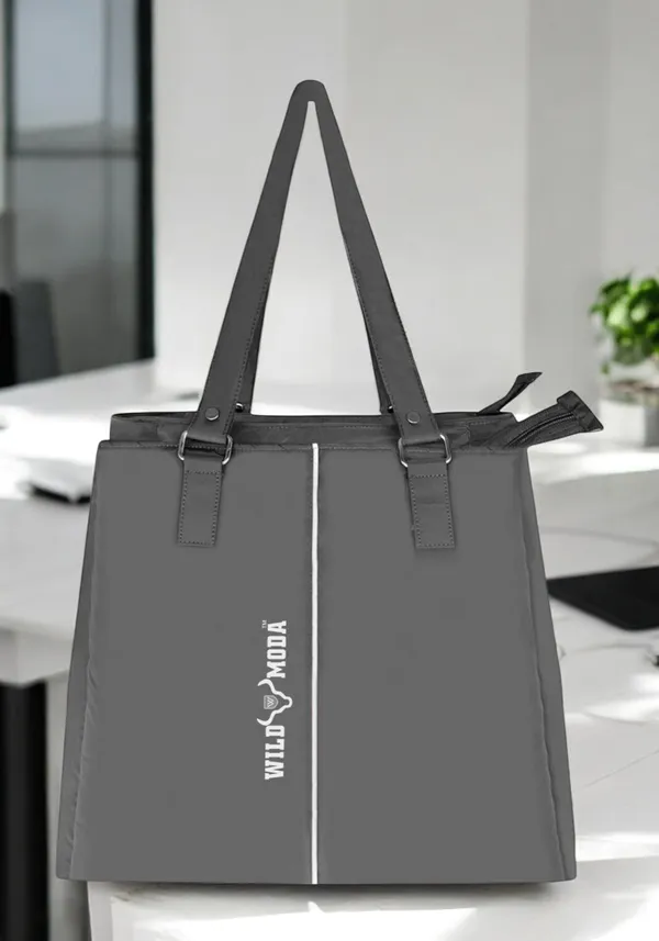 Grey_Polyester_Zip_Closure_Shoulder_Bag_For_Women_(35_X_34_Cm)