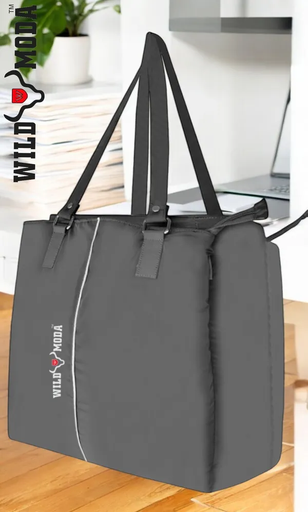 Grey_Polyester_Zip_Closure_Shoulder_Bag_For_Women_(35_X_34_Cm)