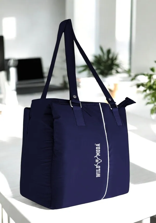 Blue_Polyester_Zip_Closure_Shoulder_Bag_For_Women_(35_X_34_Cm)
