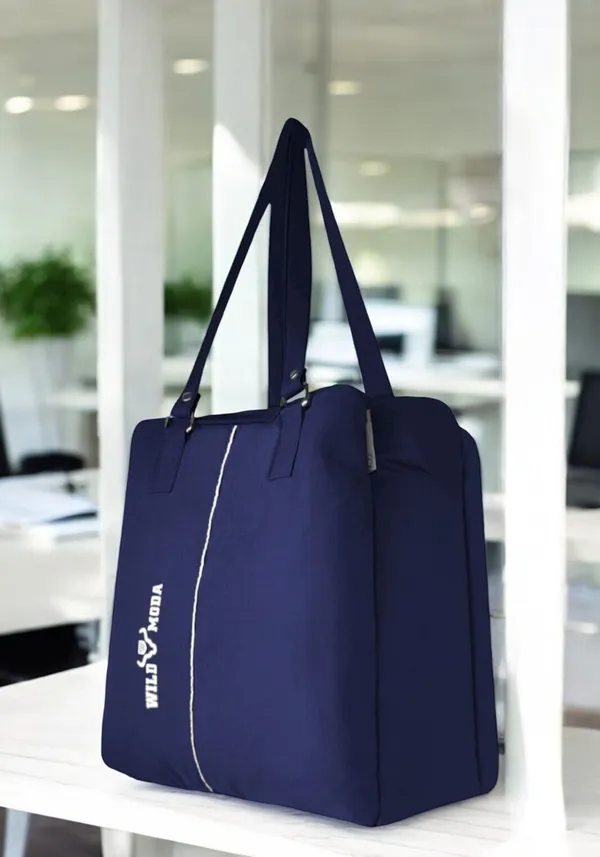 Blue_Polyester_Zip_Closure_Shoulder_Bag_For_Women_(35_X_34_Cm)