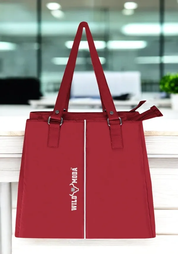 Red_Polyester_Zip_Closure_Shoulder_Bag_For_Women_(35_X_34_Cm)