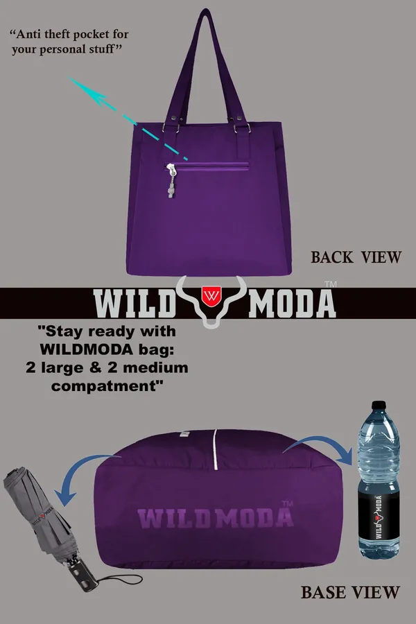 Purple_Polyester_Zip_Closure_Shoulder_Bag_For_Women_(35_X_34_Cm)