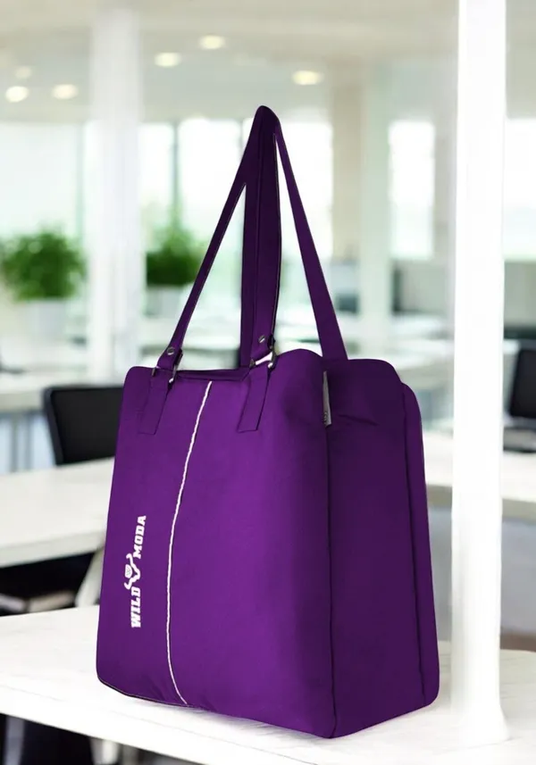 Purple_Polyester_Zip_Closure_Shoulder_Bag_For_Women_(35_X_34_Cm)