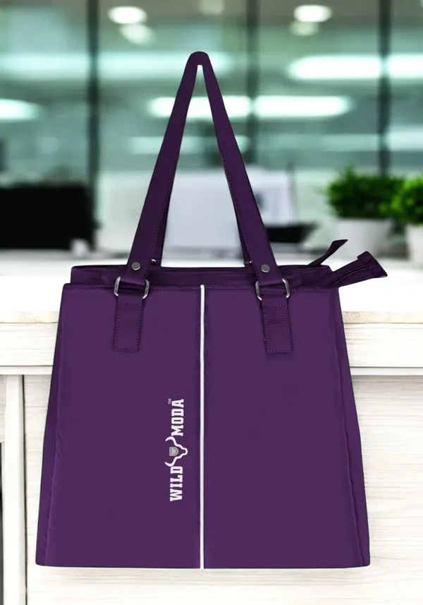 Purple_Polyester_Zip_Closure_Shoulder_Bag_For_Women_(35_X_34_Cm)