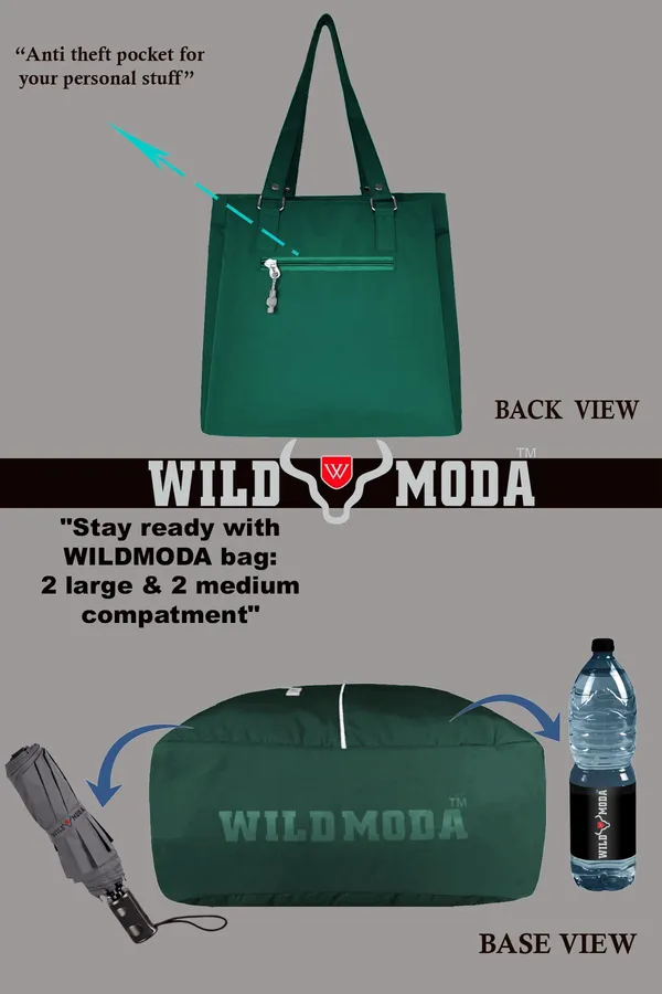 Green_Polyester_Zip_Closure_Shoulder_Bag_For_Women_(35_X_34_Cm)