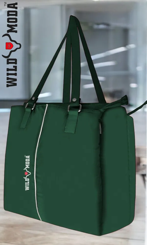 Green_Polyester_Zip_Closure_Shoulder_Bag_For_Women_(35_X_34_Cm)