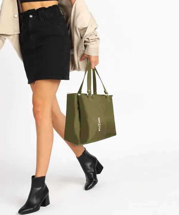 Green_Polyester_Zip_Closure_Shoulder_Bag_For_Women_(35_X_34_Cm)