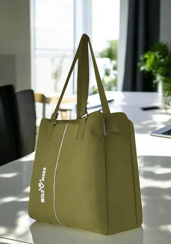 Green_Polyester_Zip_Closure_Shoulder_Bag_For_Women_(35_X_34_Cm)