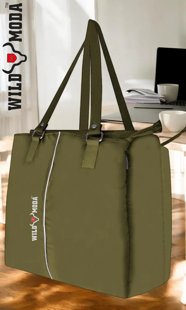 Green_Polyester_Zip_Closure_Shoulder_Bag_For_Women_(35_X_34_Cm)