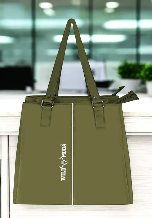 Green_Polyester_Zip_Closure_Shoulder_Bag_For_Women_(35_X_34_Cm)