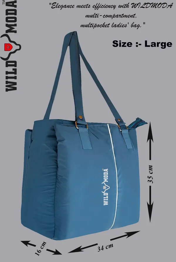 Blue_Polyester_Zip_Closure_Shoulder_Bag_For_Women_(35_X_34_Cm)