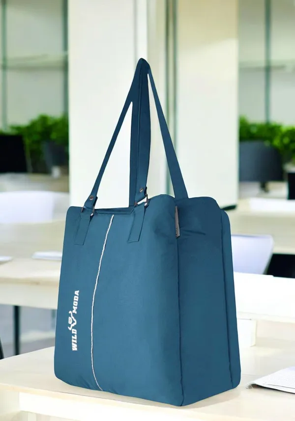 Blue_Polyester_Zip_Closure_Shoulder_Bag_For_Women_(35_X_34_Cm)