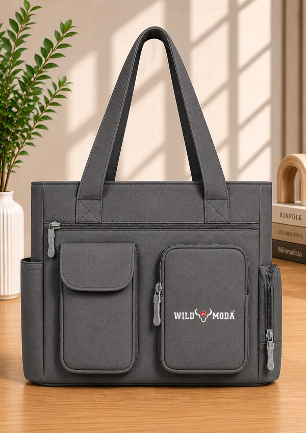 Grey_Polyester_Solid_Zip_Closure_Shoulder_Bag_For_Women_(26_X_32_Cm)