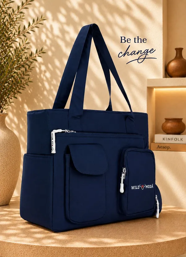 Blue_Polyester_Solid_Zip_Closure_Shoulder_Bag_For_Women_(26_X_32_Cm)