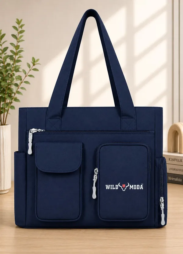 Blue_Polyester_Solid_Zip_Closure_Shoulder_Bag_For_Women_(26_X_32_Cm)