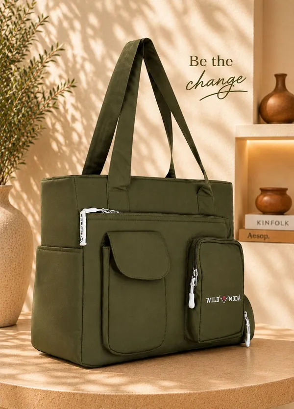 Green_Polyester_Solid_Zip_Closure_Shoulder_Bag_For_Women_(26_X_32_Cm)