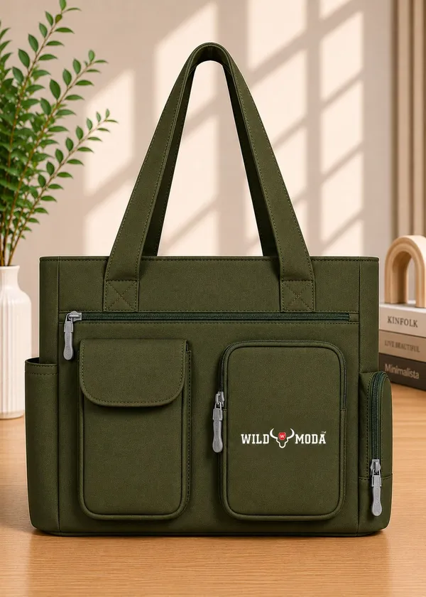 Green_Polyester_Solid_Zip_Closure_Shoulder_Bag_For_Women_(26_X_32_Cm)