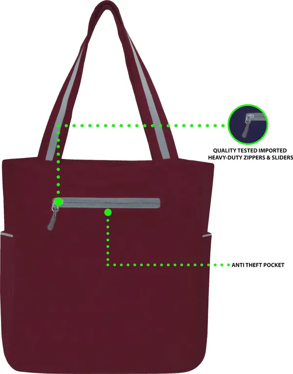 Maroon_Polyester_Solid_Zip_Closure_Shoulder_Bag_For_Women_(36_X_30_Cm)