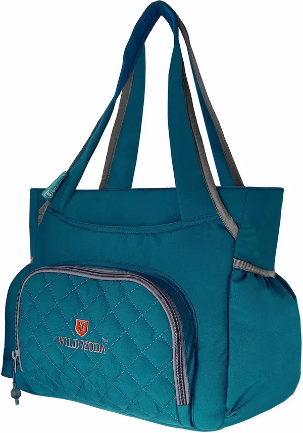 Blue_Polyester_Solid_Zip_&_Velcro_Closure_Shoulder_Bag_For_Women_(30_X_32_Cm)