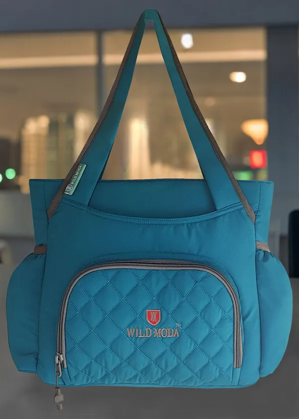 Blue_Polyester_Solid_Zip_&_Velcro_Closure_Shoulder_Bag_For_Women_(30_X_32_Cm)