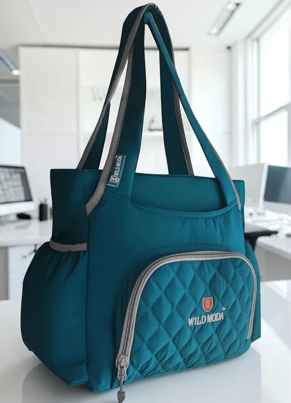 Blue_Polyester_Solid_Zip_&_Velcro_Closure_Shoulder_Bag_For_Women_(30_X_32_Cm)