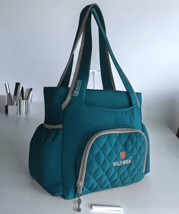 Blue_Polyester_Solid_Zip_&_Velcro_Closure_Shoulder_Bag_For_Women_(30_X_32_Cm)
