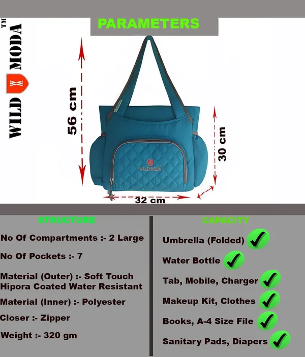 Blue_Polyester_Solid_Zip_&_Velcro_Closure_Shoulder_Bag_For_Women_(30_X_32_Cm)