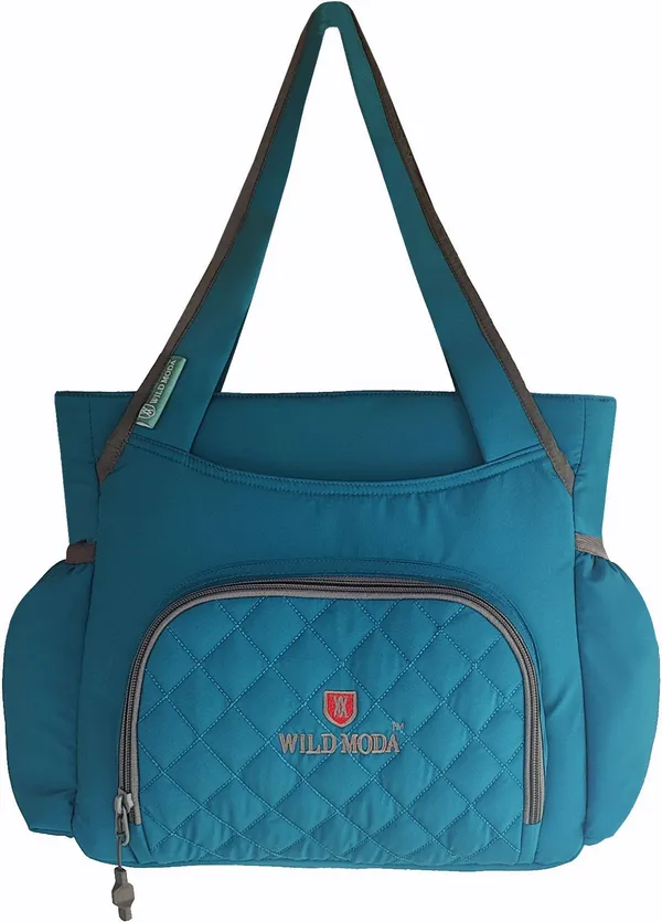 Blue_Polyester_Solid_Zip_&_Velcro_Closure_Shoulder_Bag_For_Women_(30_X_32_Cm)