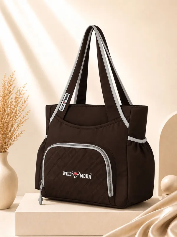 Brown_Polyester_Solid_Zip_&_Velcro_Closure_Shoulder_Bag_For_Women_(30_X_32_Cm)