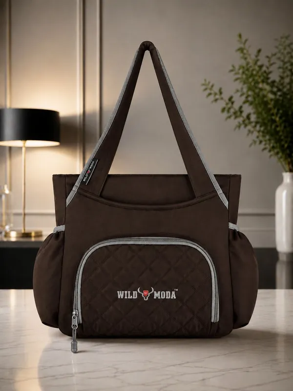 Brown_Polyester_Solid_Zip_&_Velcro_Closure_Shoulder_Bag_For_Women_(30_X_32_Cm)