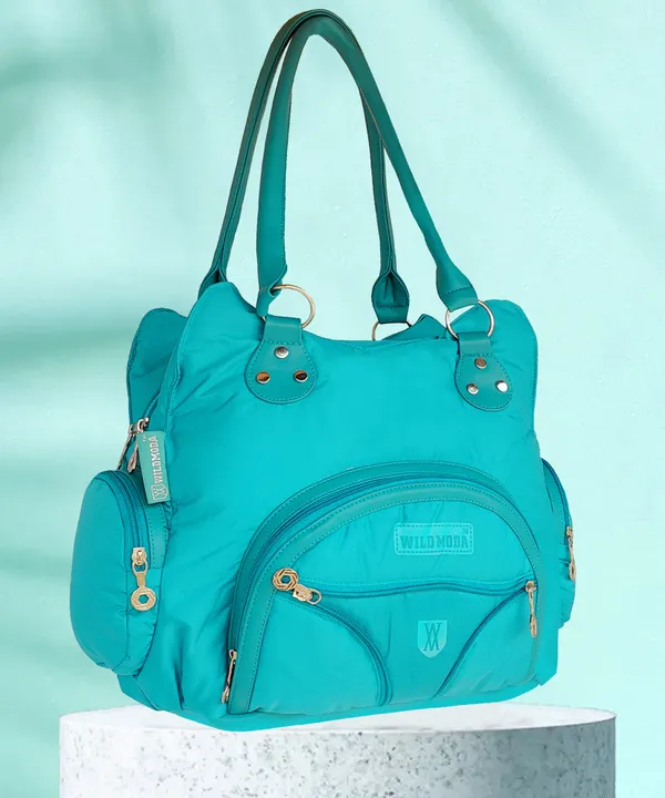 Blue_Polyester_Solid_Zip_Closure_Shoulder_Bag_For_Women_(29_X_38_Cm)