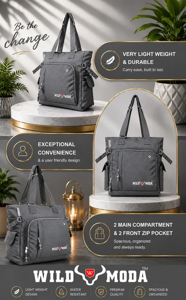 Grey_Polyester_Solid_Zip_Closure_Shoulder_Bag_For_Women_(34_X_38_Cm)