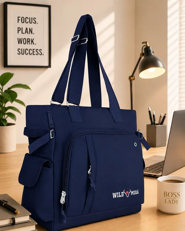 Blue_Polyester_Solid_Zip_Closure_Shoulder_Bag_For_Women_(34_X_38_Cm)