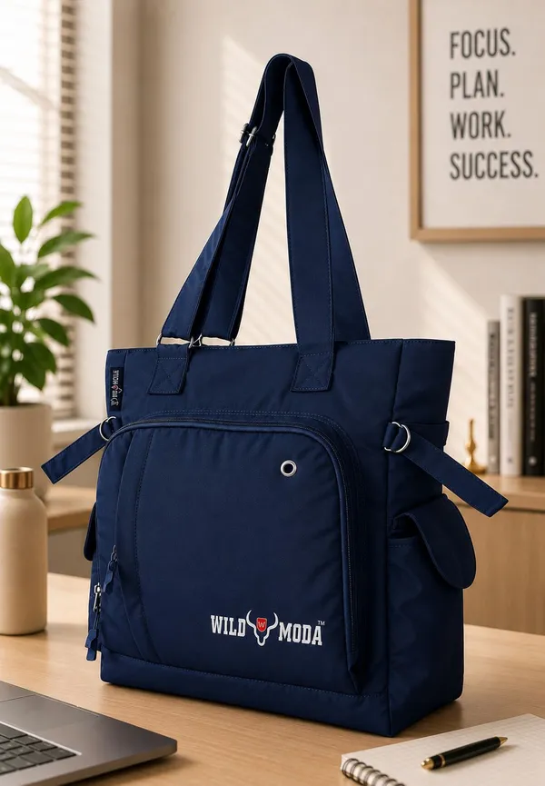 Blue_Polyester_Solid_Zip_Closure_Shoulder_Bag_For_Women_(34_X_38_Cm)