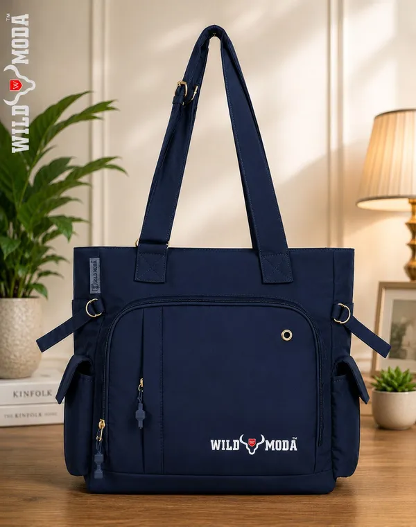 Blue_Polyester_Solid_Zip_Closure_Shoulder_Bag_For_Women_(34_X_38_Cm)