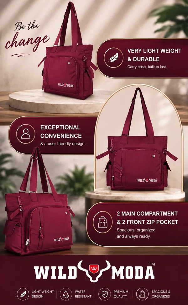 Maroon_Polyester_Solid_Zip_Closure_Shoulder_Bag_For_Women_(34_X_38_Cm)