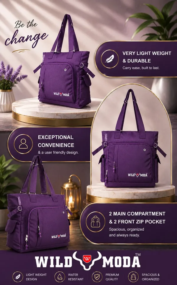 Purple_Polyester_Solid_Zip_Closure_Shoulder_Bag_For_Women_(34_X_38_Cm)