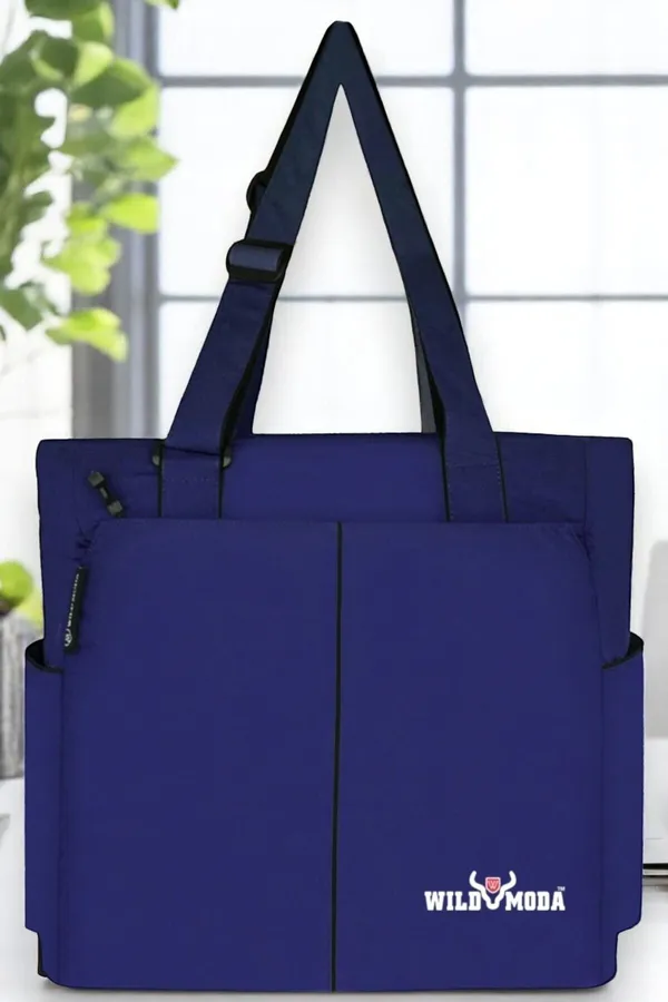 Blue_Polyester_Solid_Zip_Closure_Tote_For_Women_(34_X_35_Cm)
